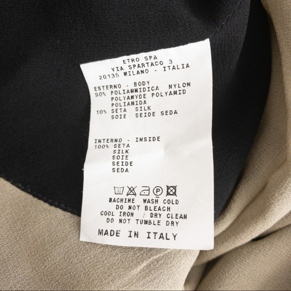 Etro | Floral & Lace Silk Blend Top | Blk | Sz 42 - Picture 7 of 12